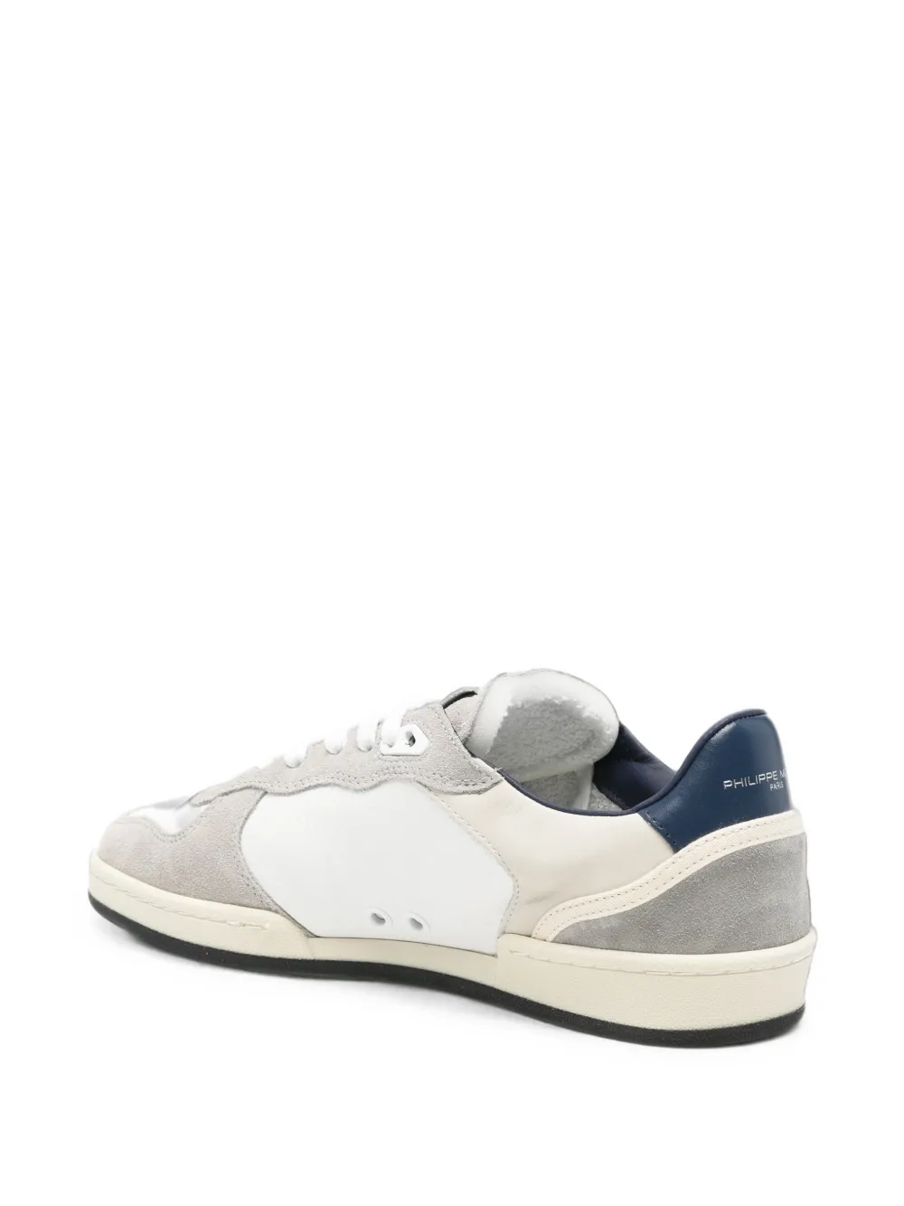 Philippe Model Paris logo-patch panelled sneakers Wit