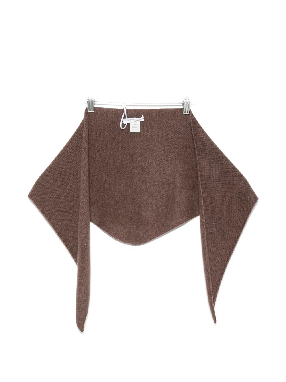 Liska fine-knit triangular scarf - Braun