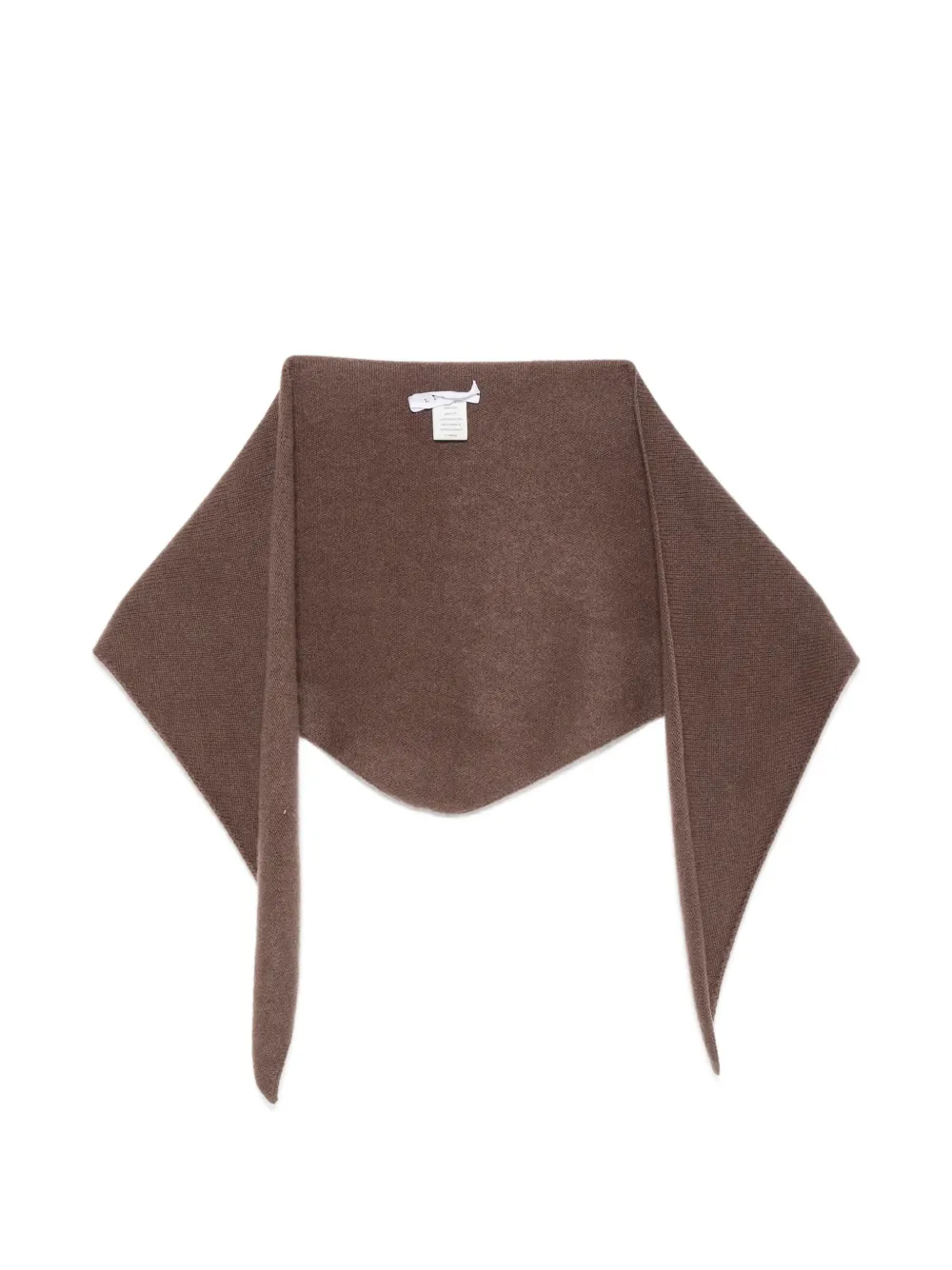 Liska fine-knit triangular scarf - Marrone