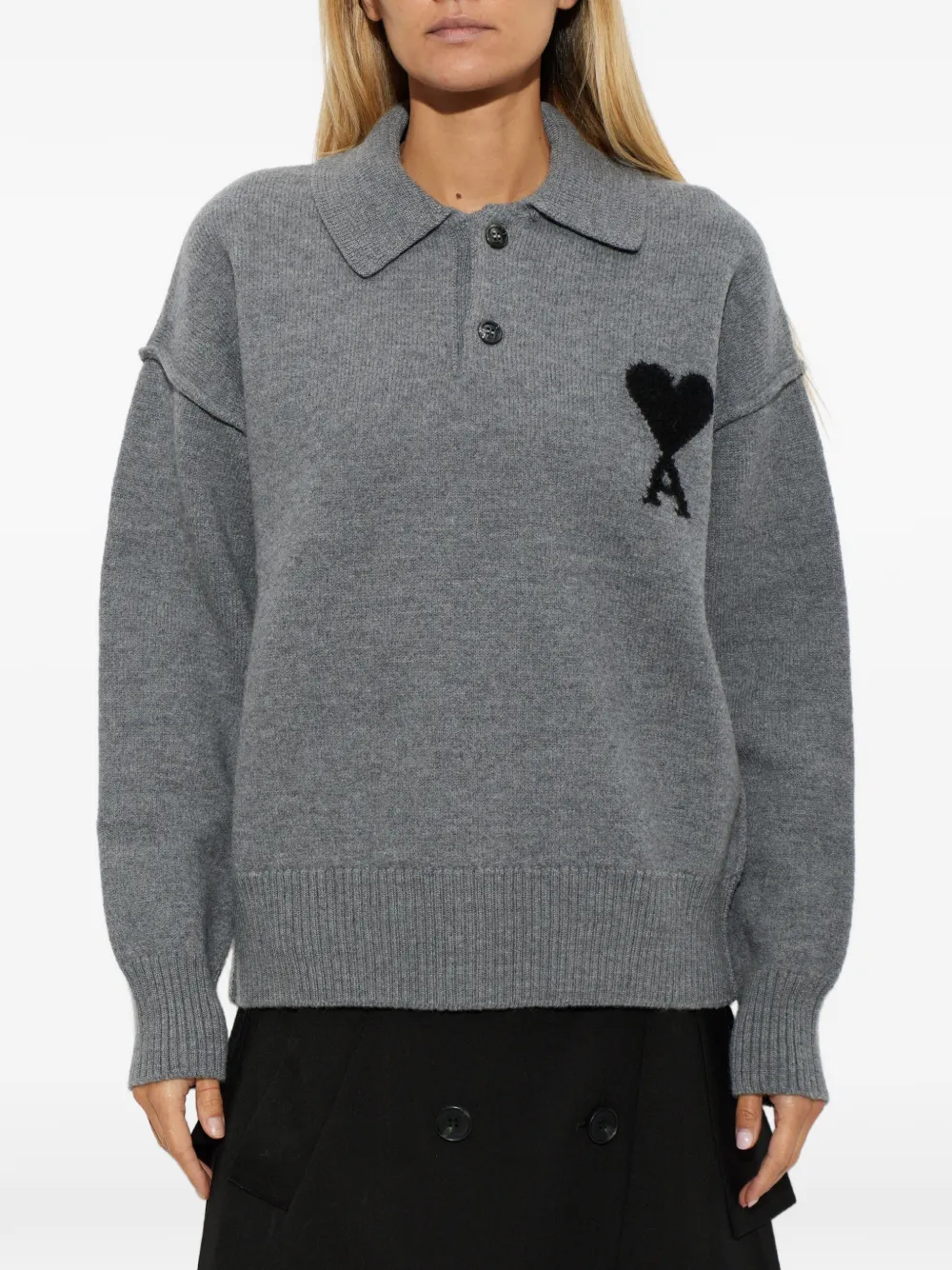 AMI Paris Ami De Coeur polotop Grijs