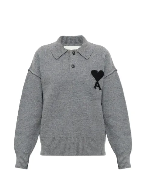 AMI Paris Ami de Coeur wool polo shirt