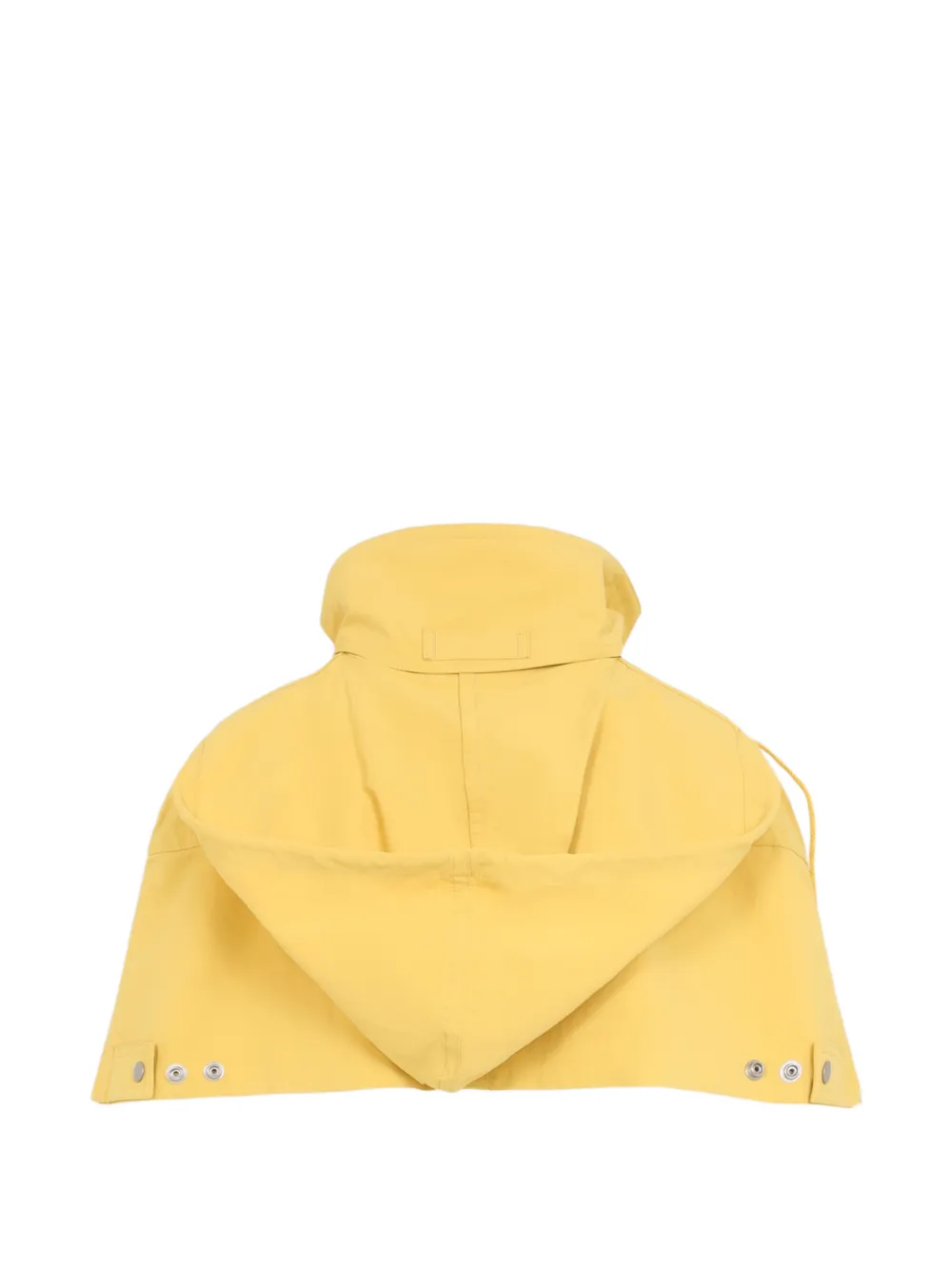 Prada technical fabric capelet with shearling trim - Giallo