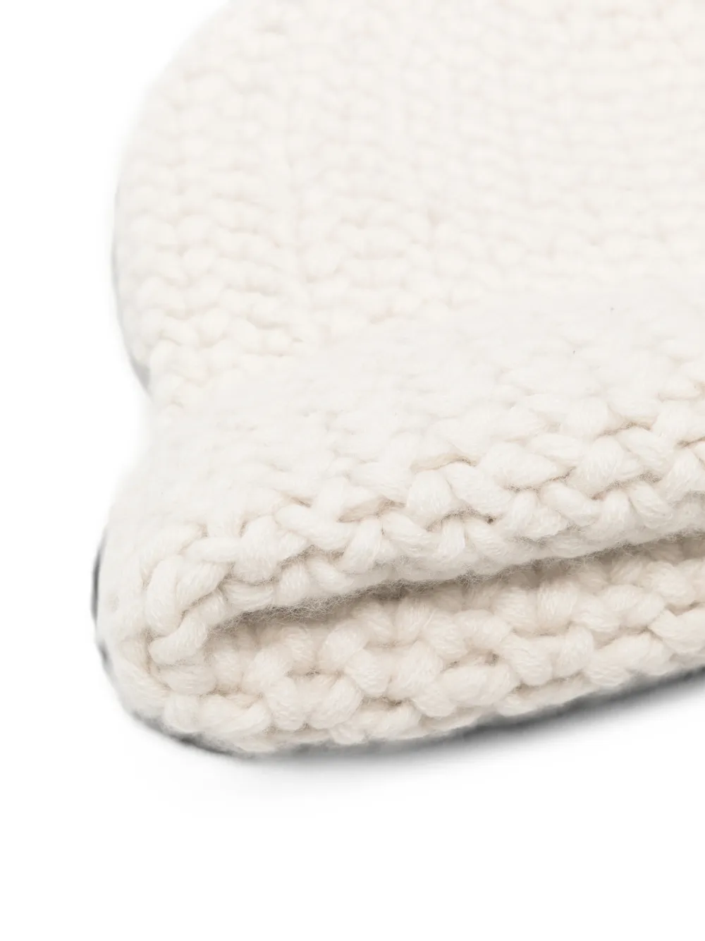 Liska Grofgebreide kasjmier muts Beige