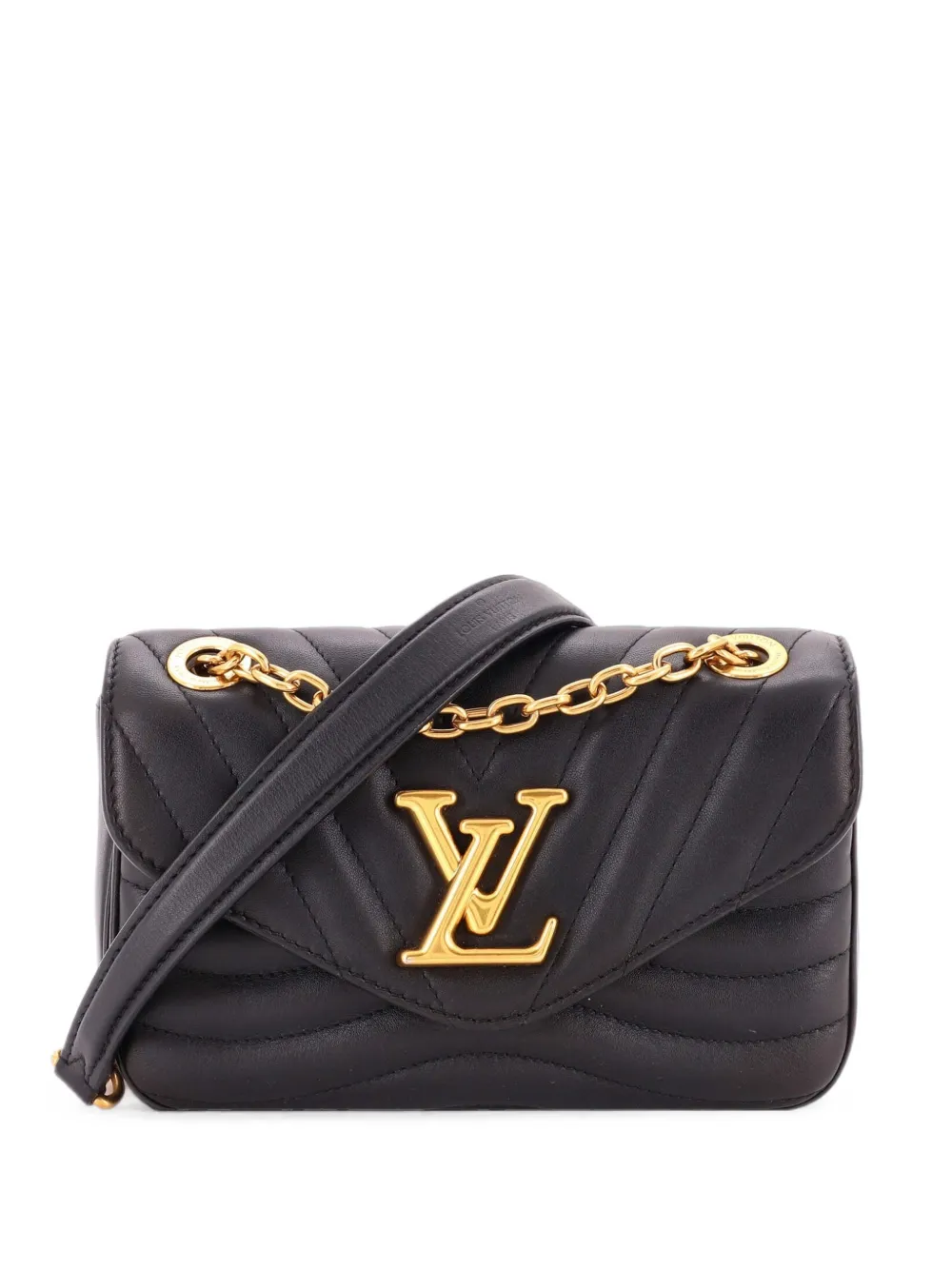 Louis Vuitton Pre-Owned New Wave Chain Bag NM Quilted Leather PM crossbody bag - Black