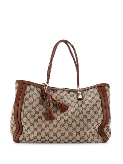 Gucci Pre-Owned Bella GG Canvas with Leather Medium tote bag