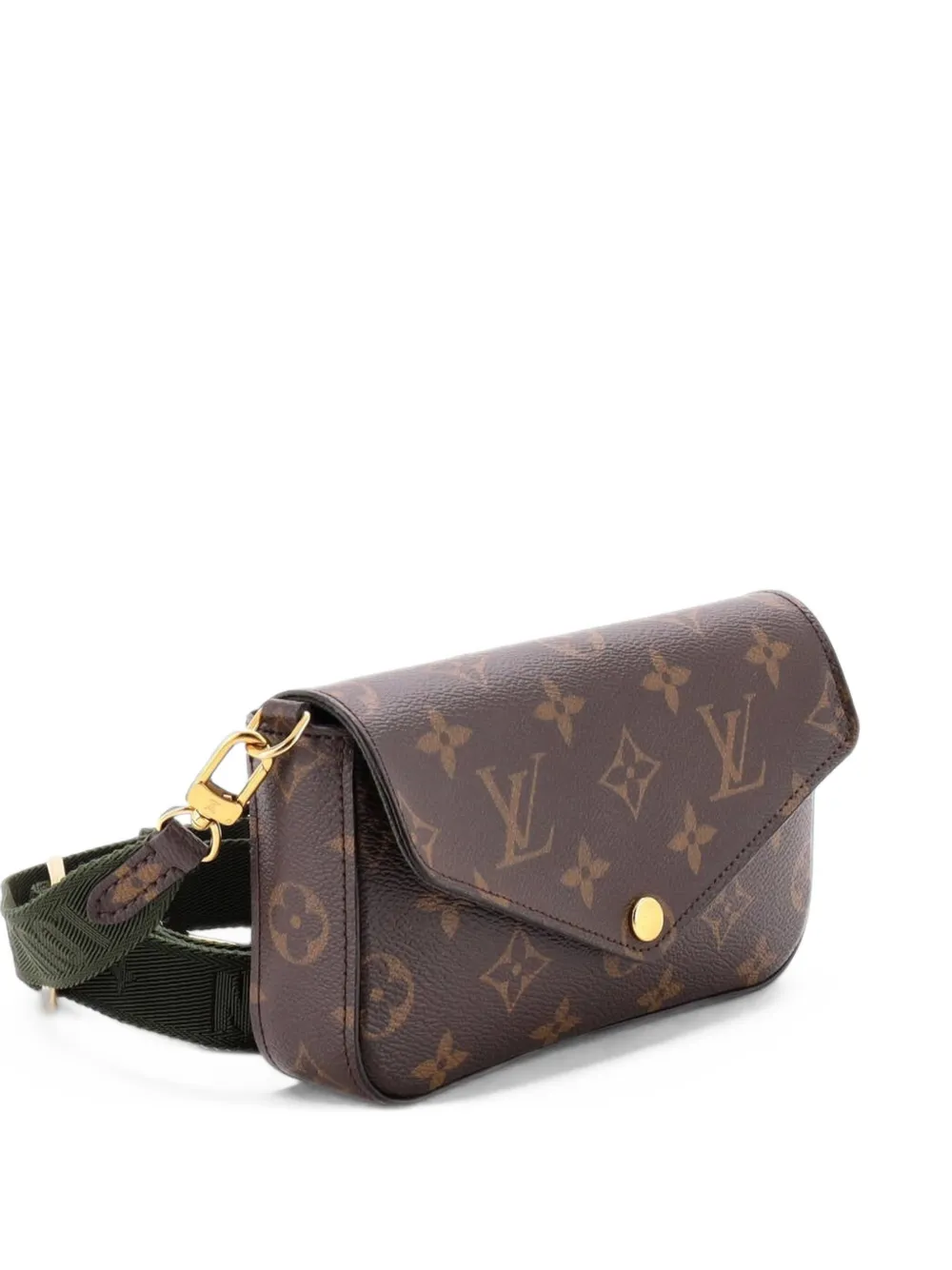 Louis Vuitton Pre-Owned Felicie Strap & Go Handbag Monogram Canvas crossbody bag - Marrone