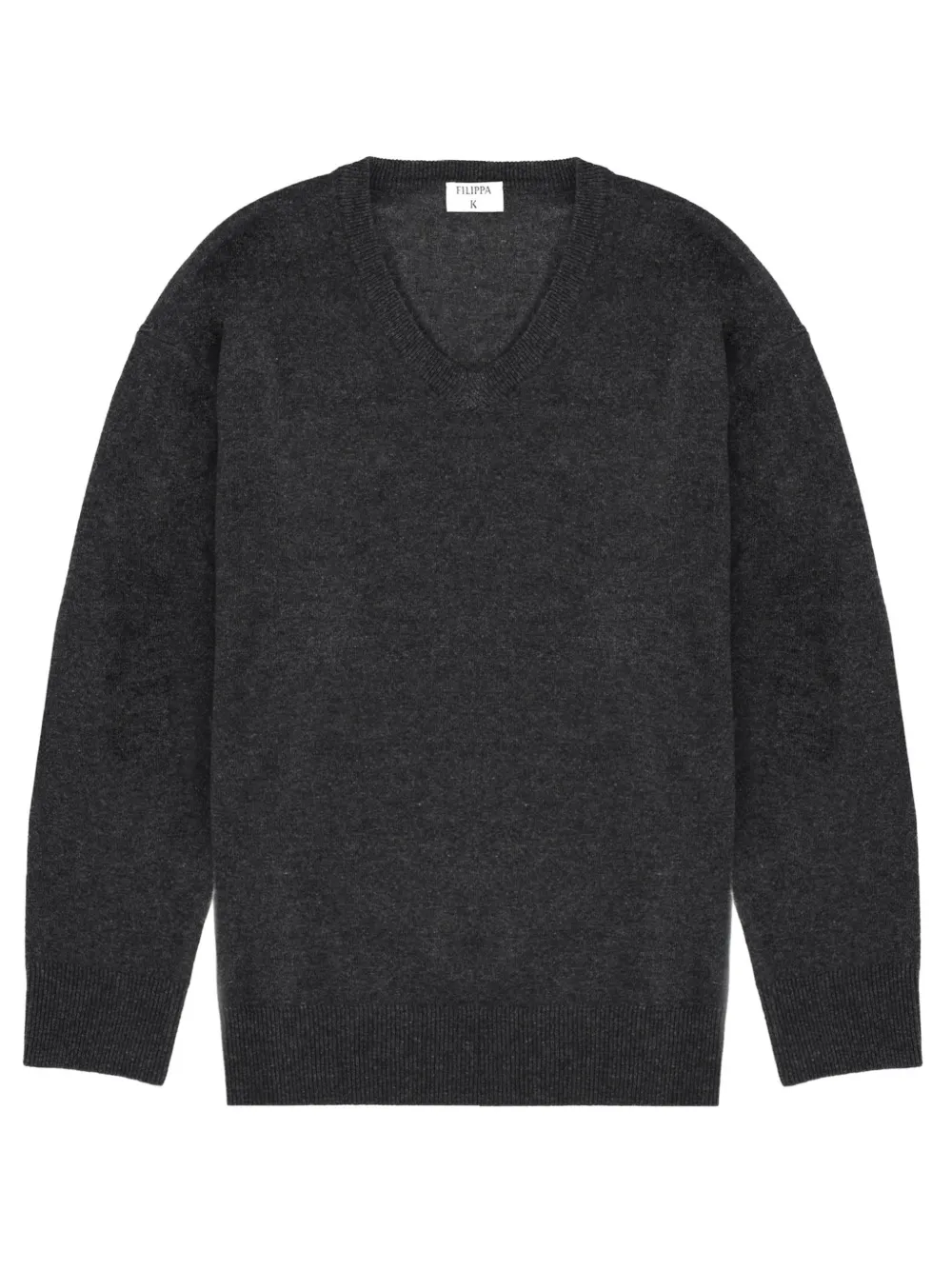 Filippa K V-neck drop-shoulder sweater Grijs