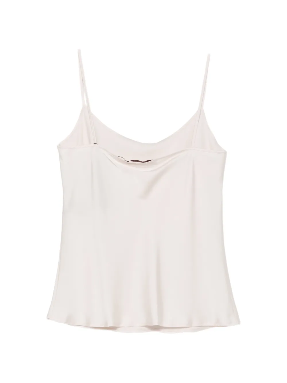 D.Exterior satin-finish camisole top Beige