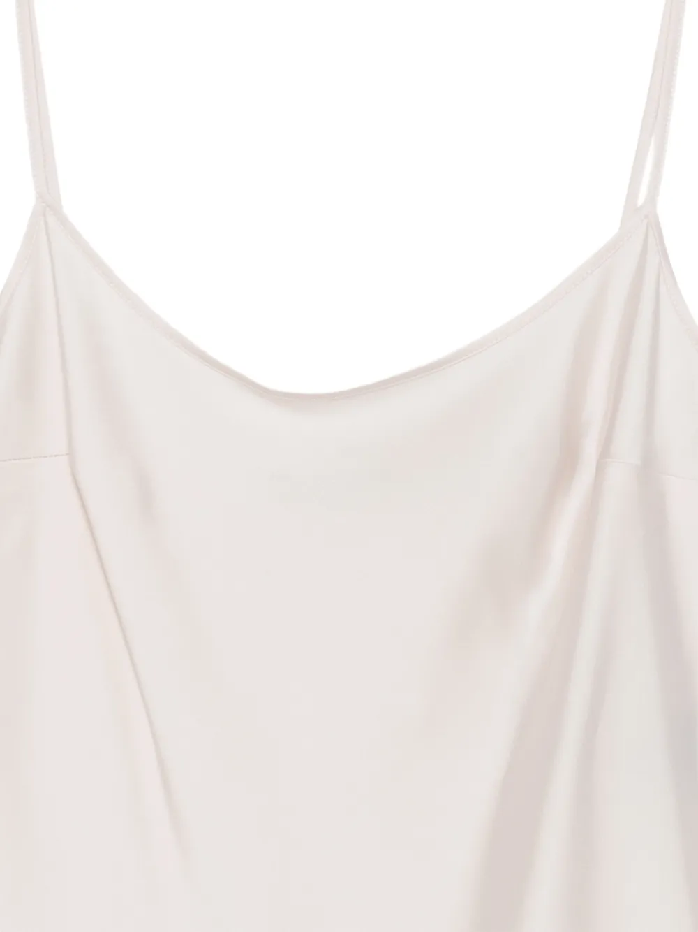 D.Exterior satin-finish camisole top Beige