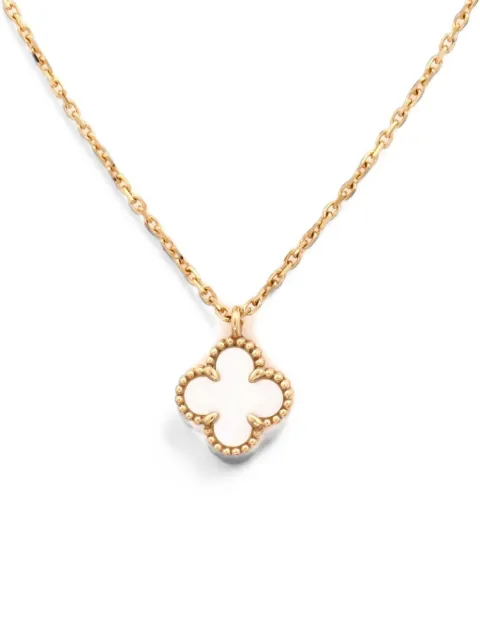 Van Cleef & Arpels Pre-Owned Sweet Alhambra Pendant 18K Yellow Gold and Mother of Pearl necklace