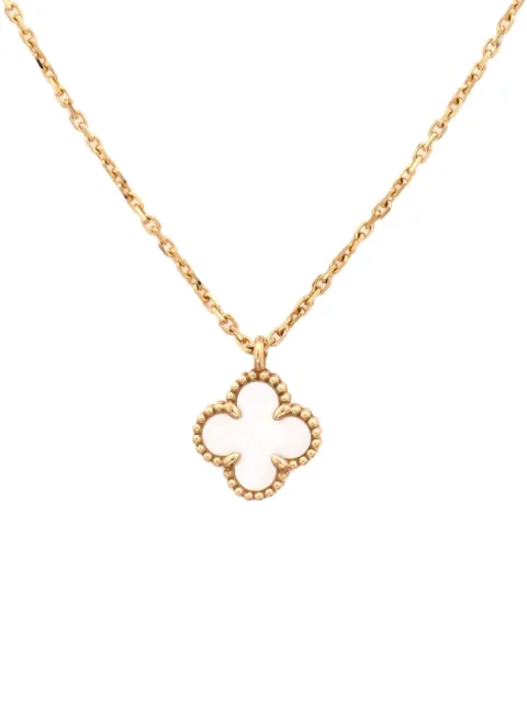 Van Cleef & Arpels Pre-Owned Sweet Alhambra Pendant 18K Yellow Gold and Mother of Pearl necklace