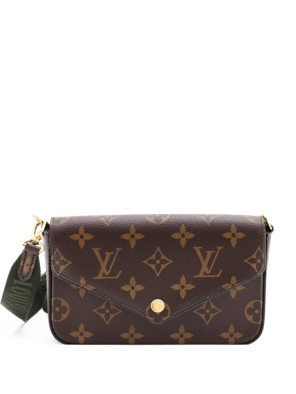 Louis Vuitton Pre-Owned Felicie Strap & Go Handbag Monogram Canvas crossbody bag - Marrone