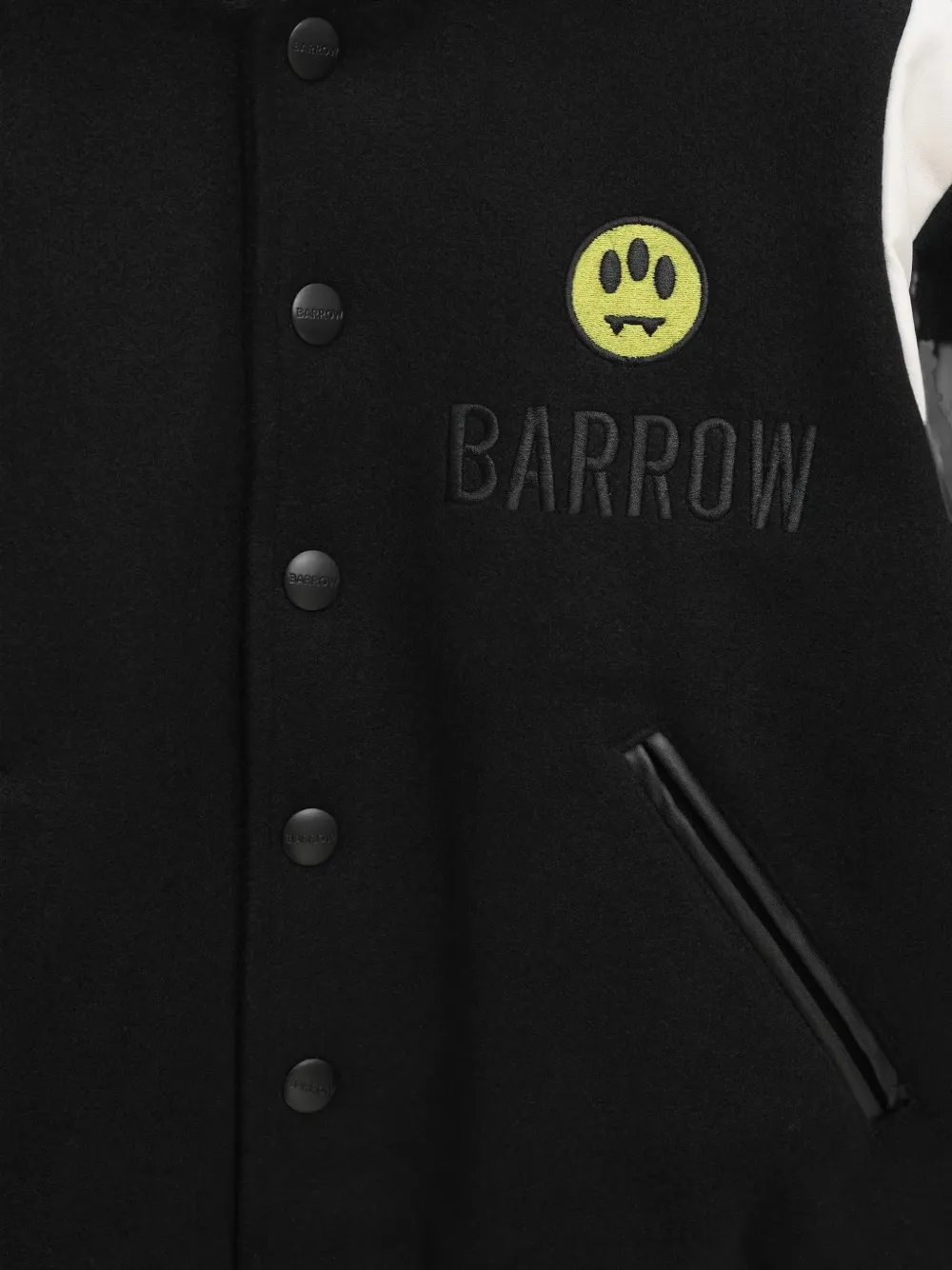 Barrow kids logo-embroidered hooded jacket Zwart