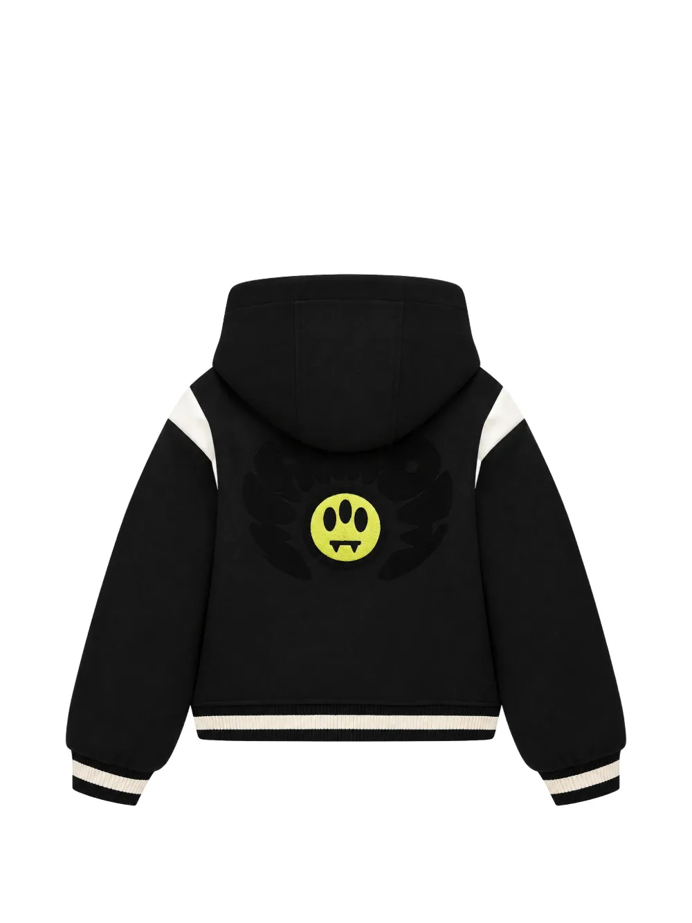 Barrow kids logo-embroidered hooded jacket Zwart