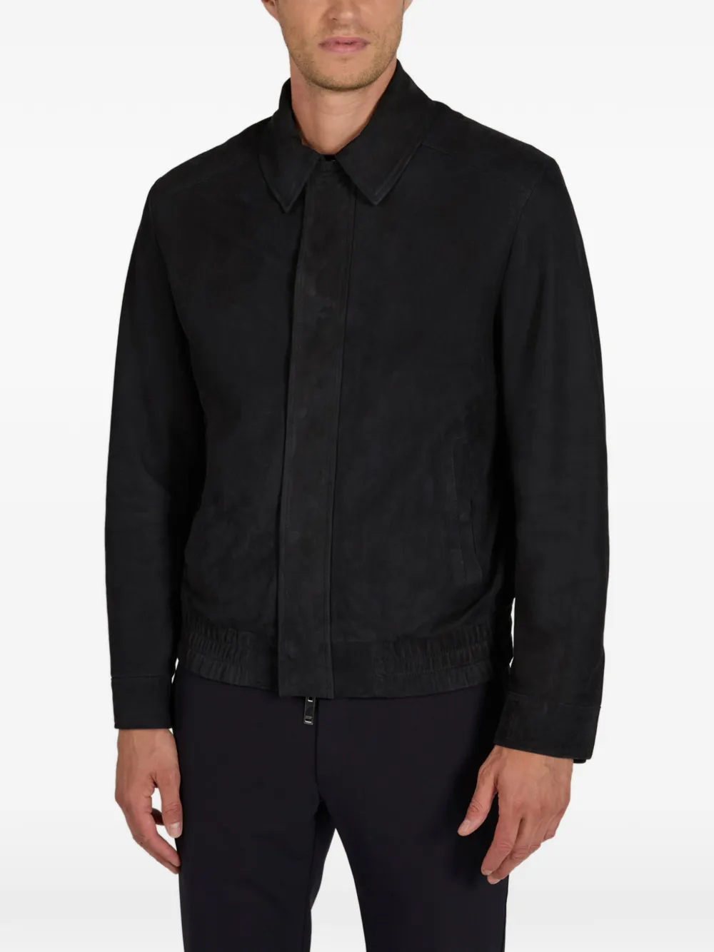slowear Montedoro suède bomberjack Blauw