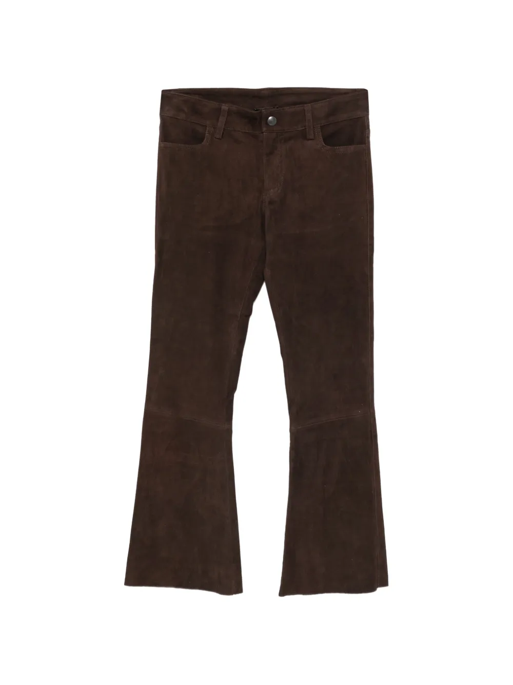 Avant Toi suede flared trousers - Marrone