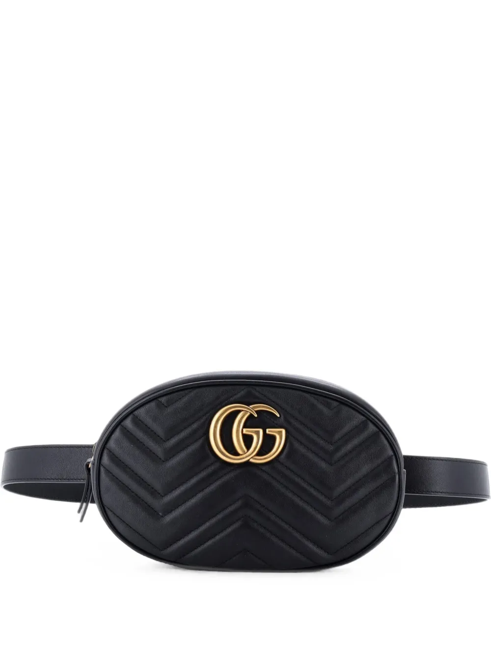 Gucci Pre-Owned GG Marmont Matelasse Leather belt bag in Black