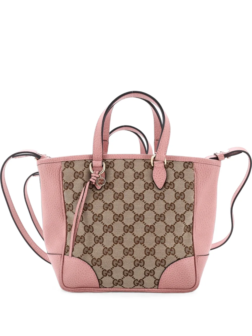 Gucci Pre-Owned Bree Convertible Tote GG Canvas with Leather Small crossbody bag - Brown