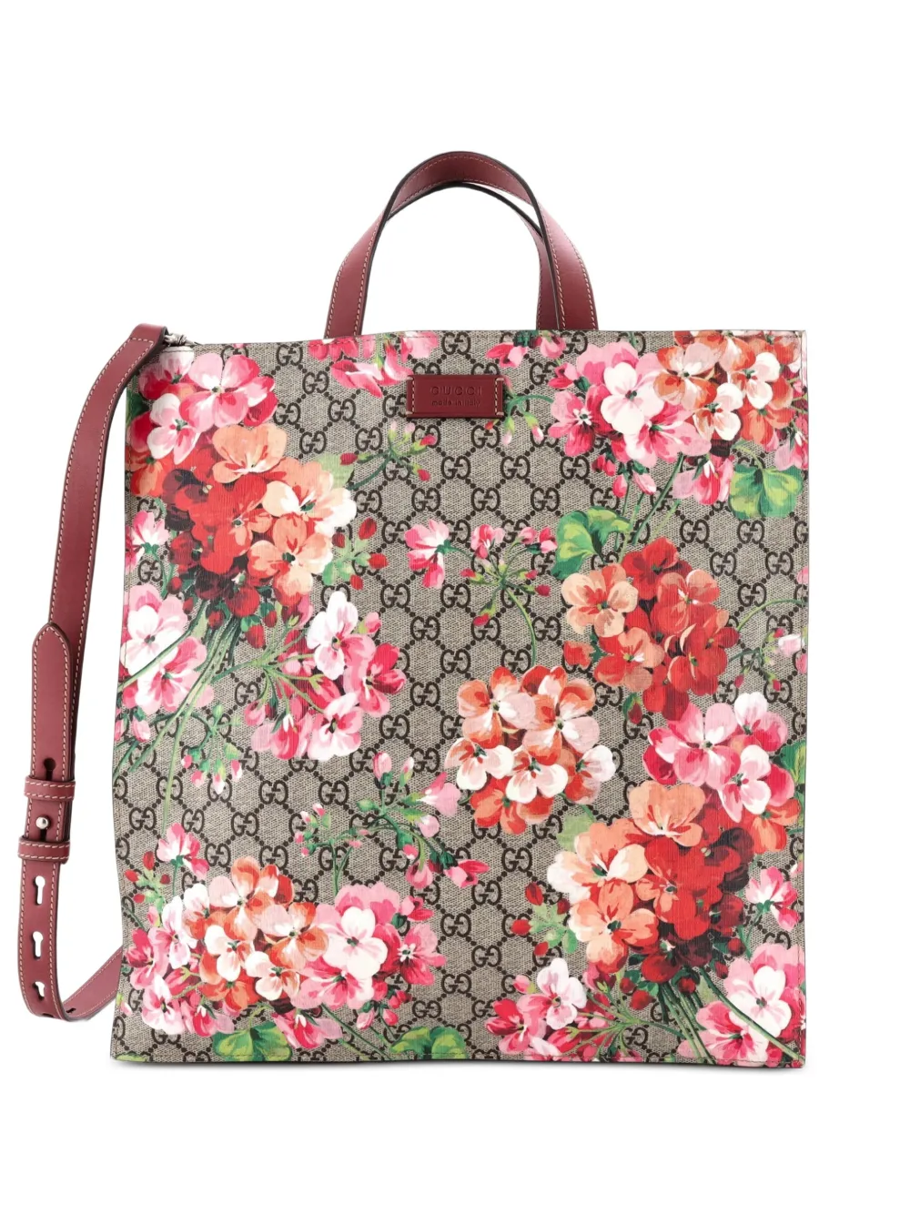 Gucci Pre-Owned Wandelbarer Soft Open GG Tote Bag aus beschichtetem Canvas mit Blumenprint - Braun