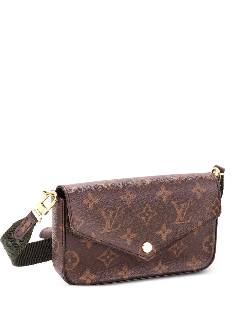 Louis Vuitton Pre-Owned Felicie Strap & Go Handbag Monogram Canvas crossbody bag - Marrone