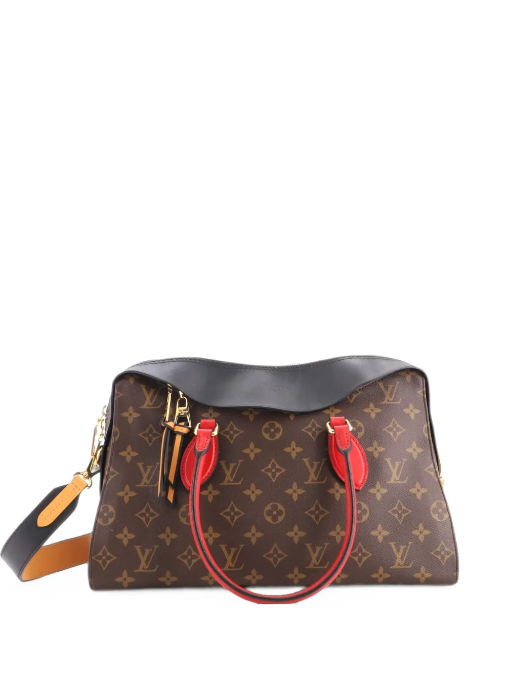 Louis Vuitton Pre-Owned Tuileries Handbag Monogram Canvas with Leather satchel - Black