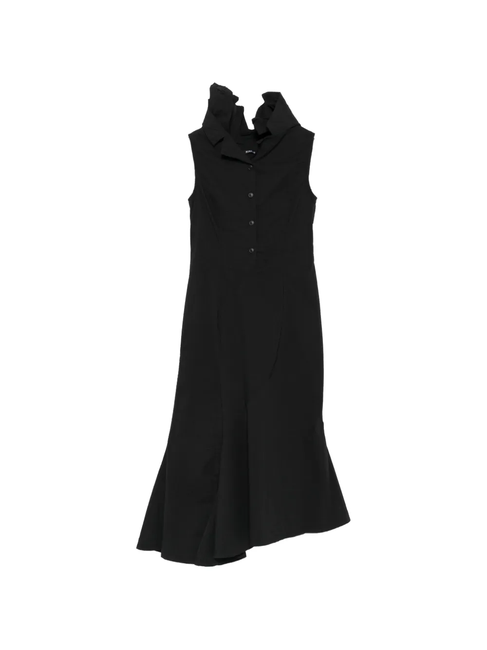 Rundholz robe longue asymétrique à design sans manches - Noir