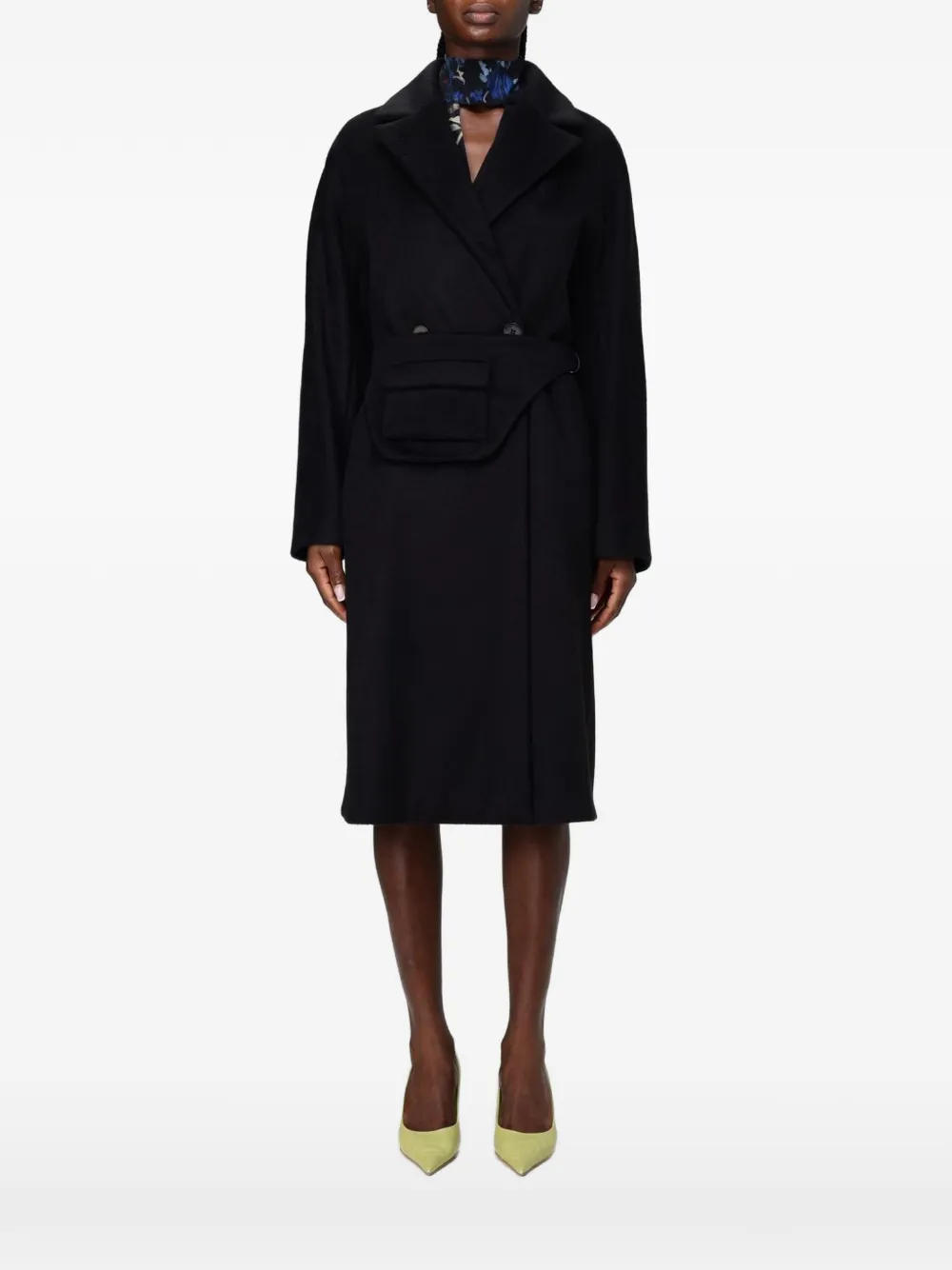 Hanita belted notch-lapel coat