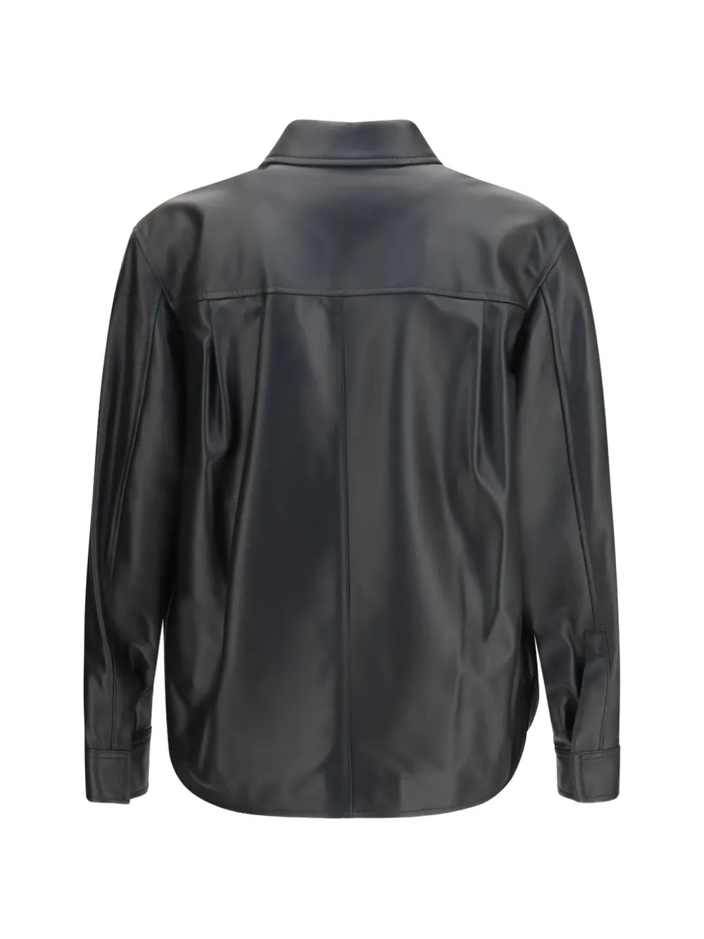 LOEWE Leren shirtjack Zwart