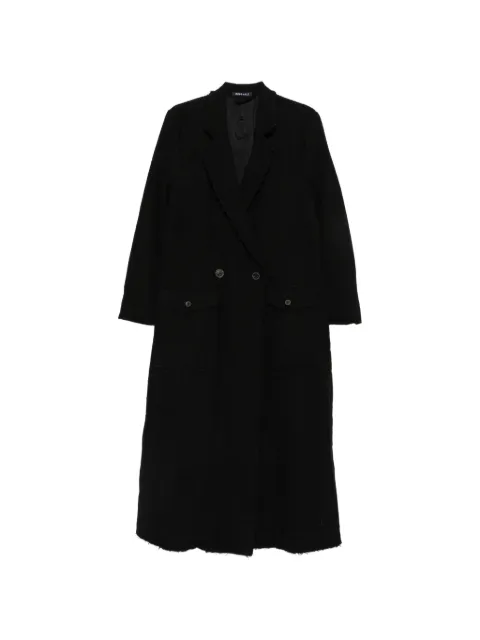 Rundholz frayed double-breasted coat