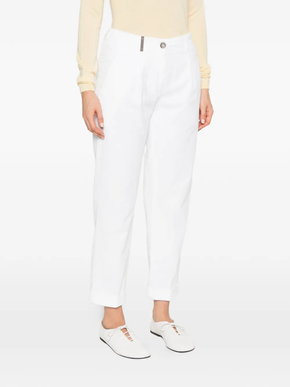 Peserico pleated corduroy trousers Wit
