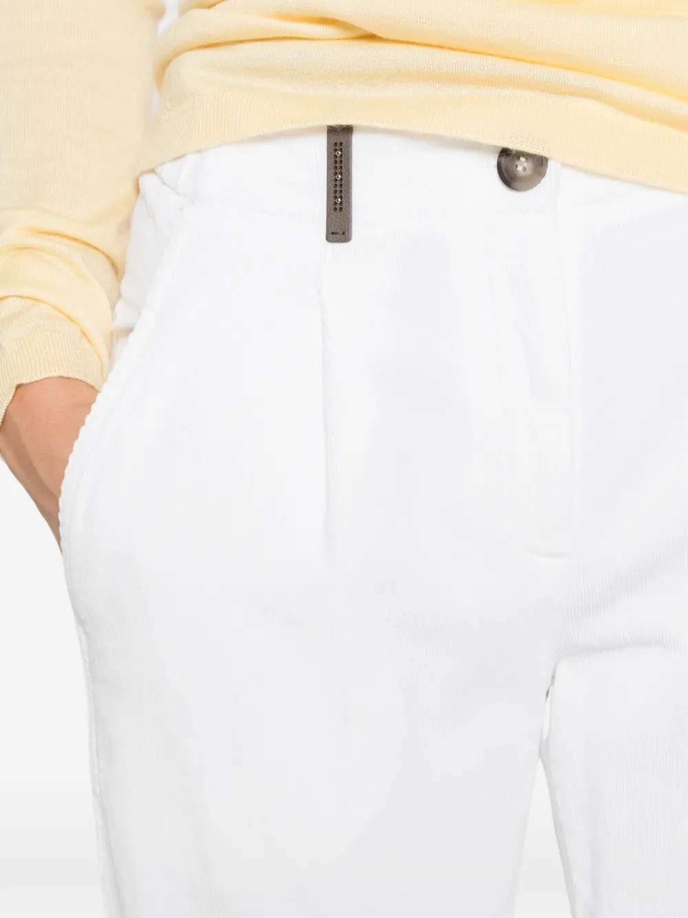 Peserico pleated corduroy trousers Wit