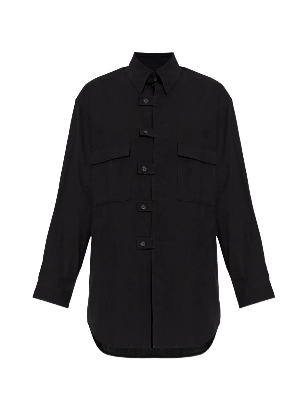 Yohji Yamamoto button-tab pocketed shirt
