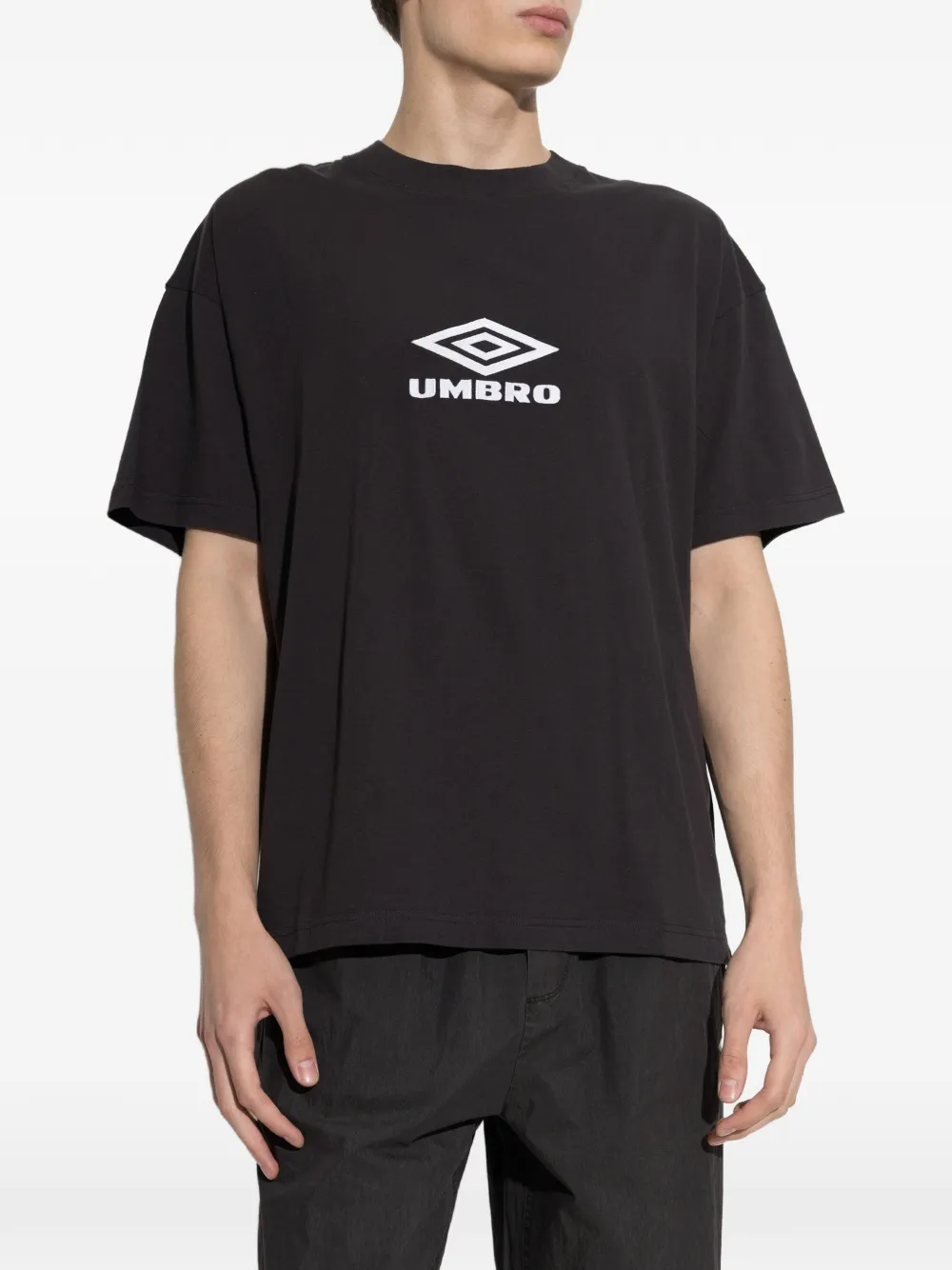 UMBRO T-shirt met geborduurd logo Zwart
