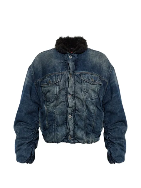Diesel D-Curly-FSJ1 faded-effect ruched-detail jacket