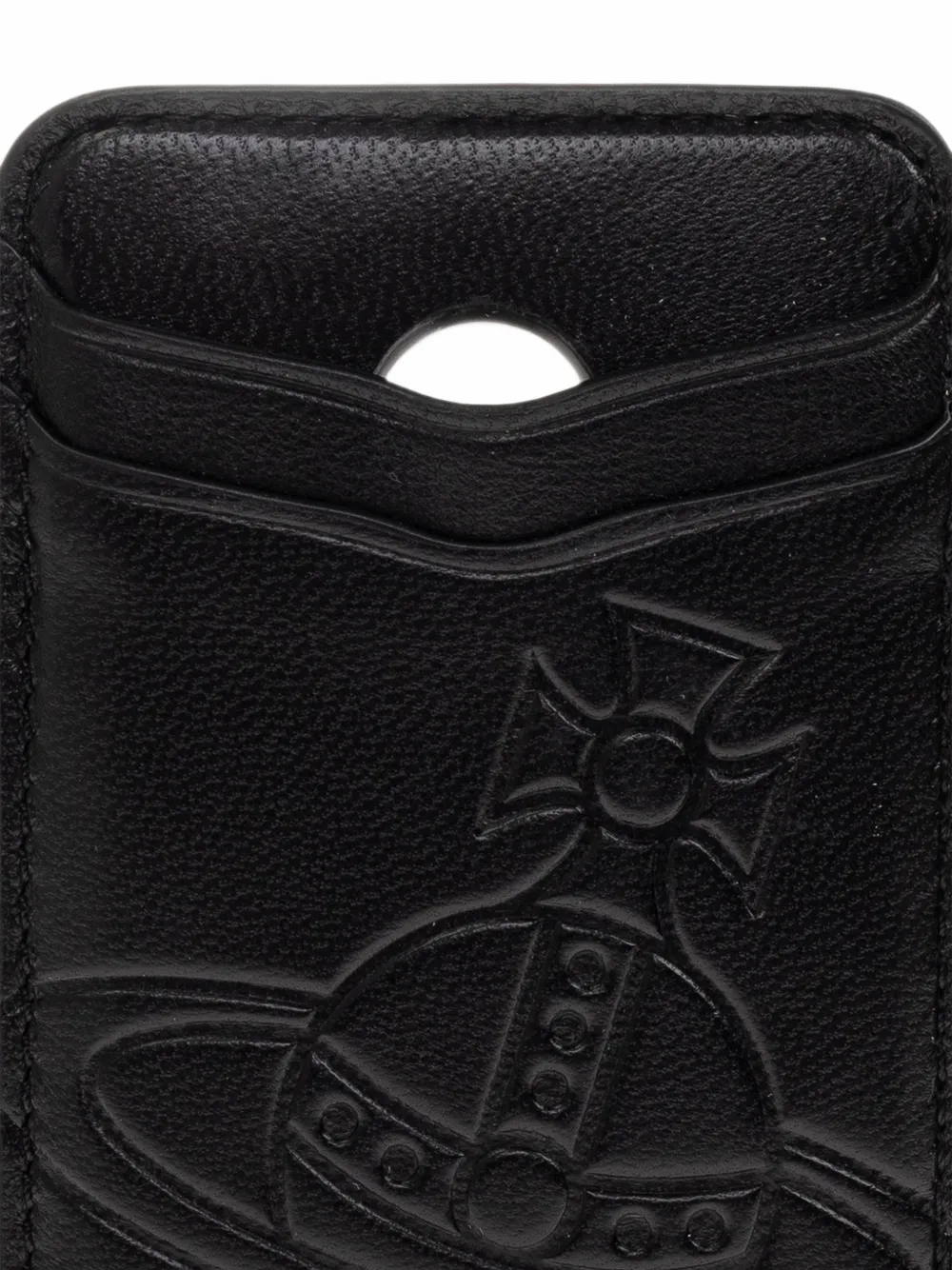 Vivienne Westwood MagSafe pasjeshouder met Orb-reliëf Zwart