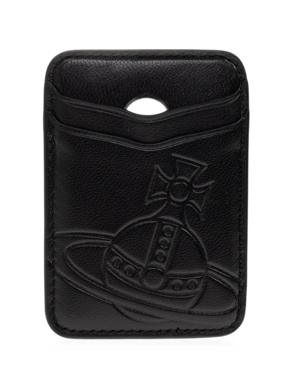 Vivienne Westwood Orb-embossed MagSafe card holder - Nero
