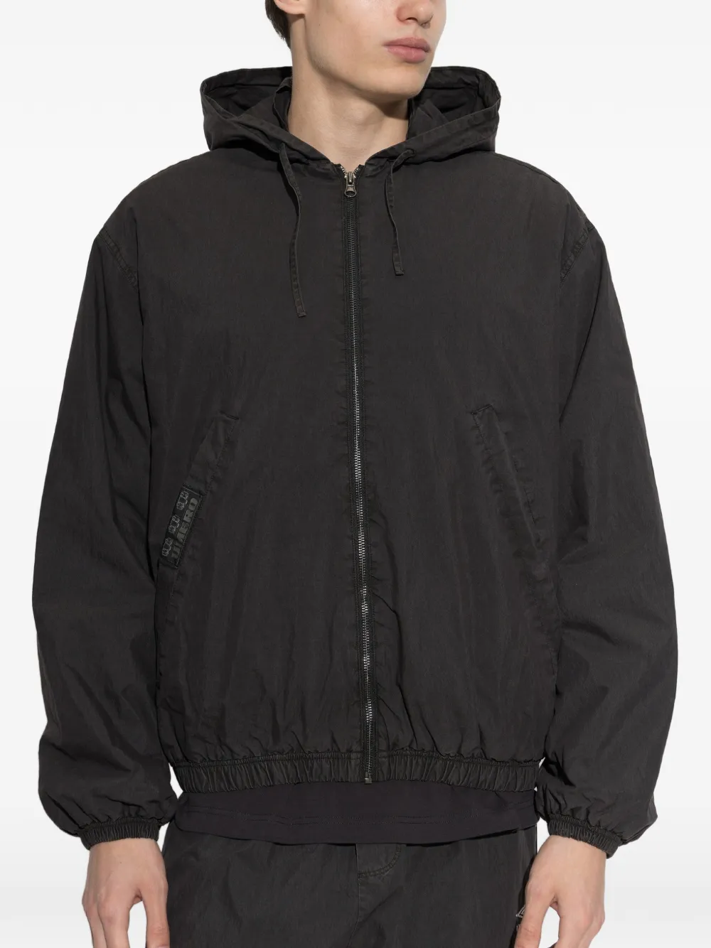 UMBRO logo-patch hooded jacket Zwart