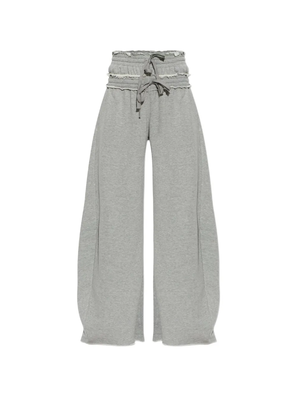 adidas frayed-edge wide-leg track pants - Grigio