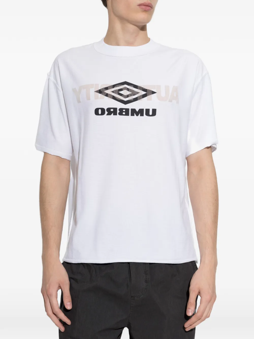 UMBRO Katoenen T-shirt met logoprint Wit
