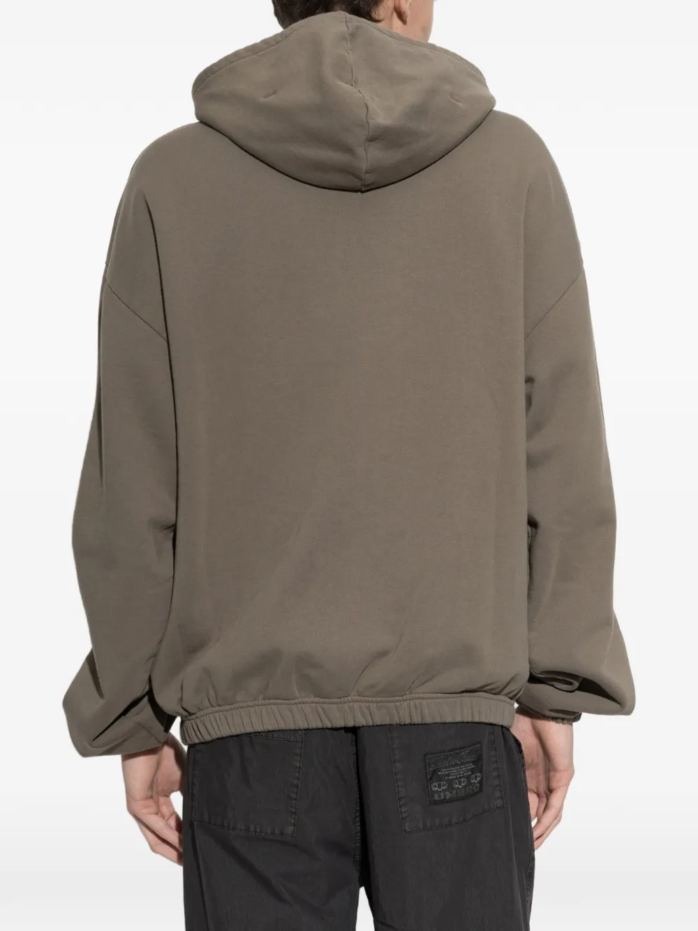 UMBRO logo-embroidered drawstring hoodie Grijs
