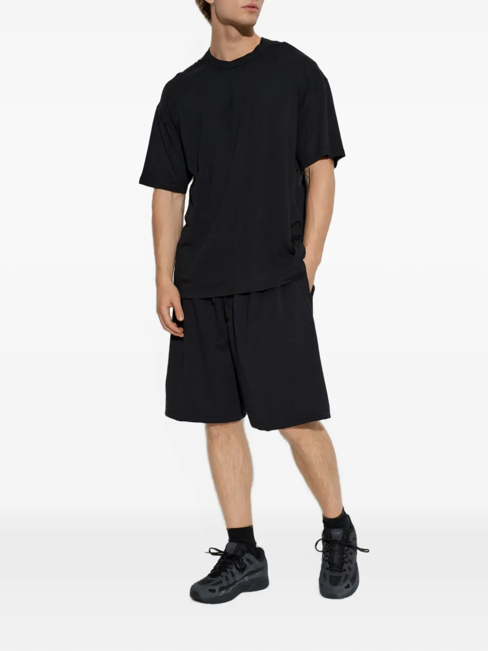 Nike drawstring track shorts Zwart