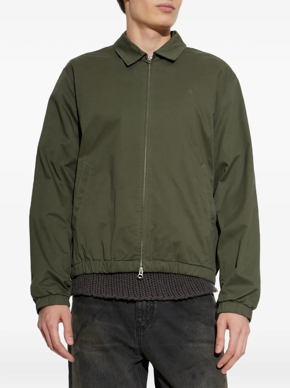 rag & bone Jack met geborduurd logo en rits Groen