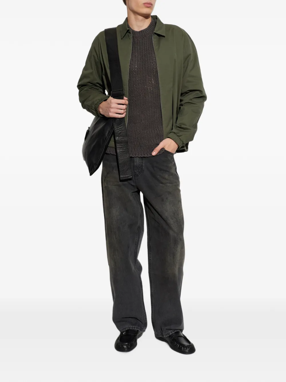 rag & bone Jack met geborduurd logo en rits Groen