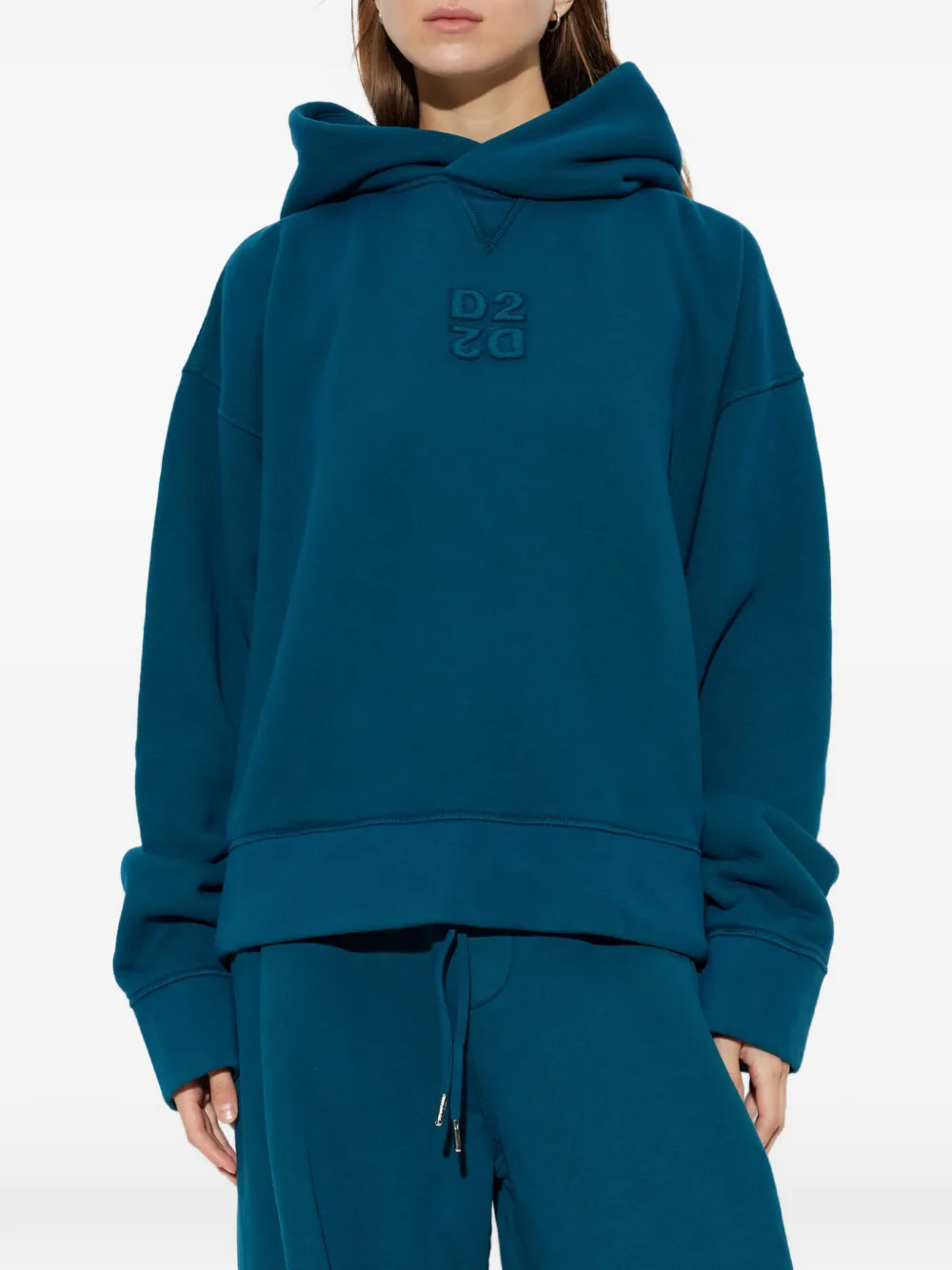 DSQUARED2 Hoodie met logo-applicatie Blauw