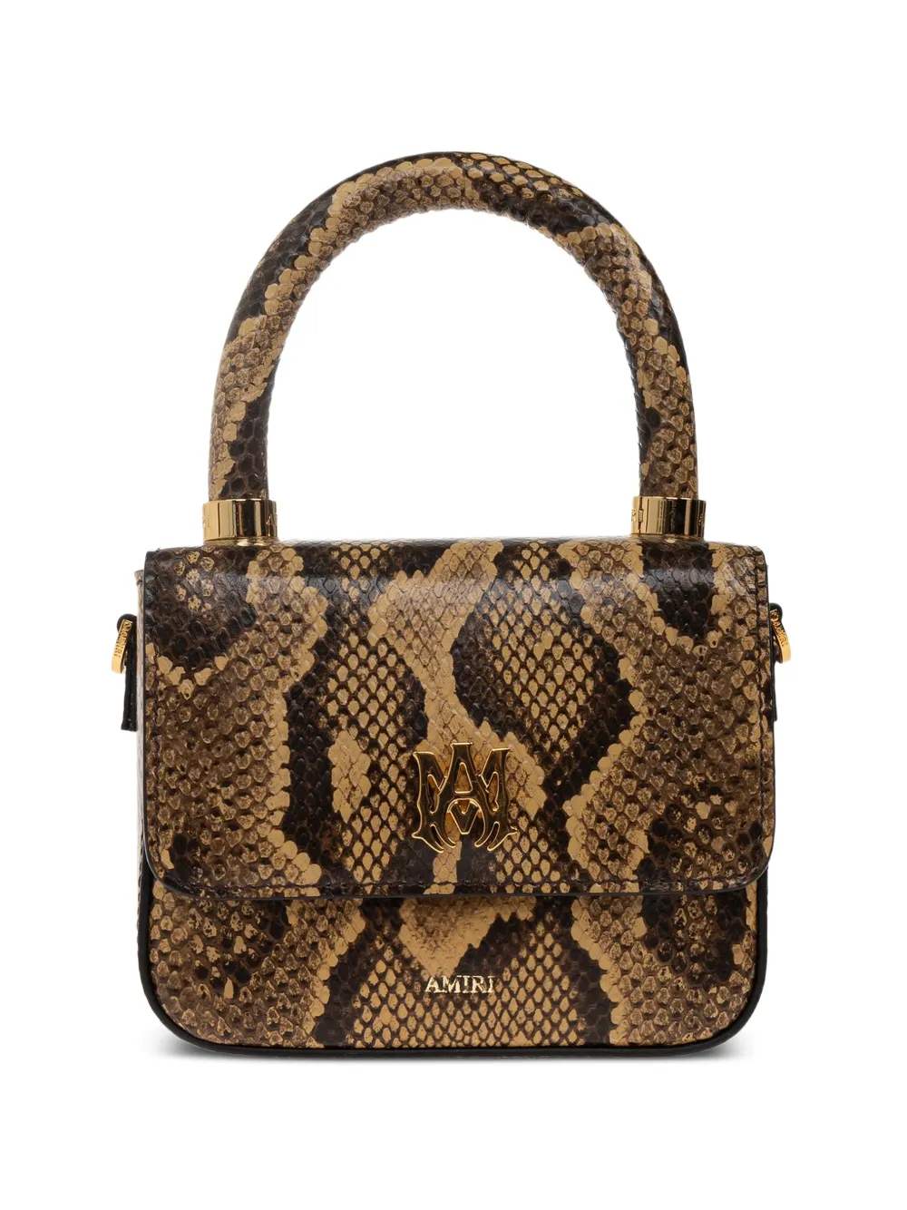 AMIRI mini sac à main à effet peau de python - Marron AMIRI mini sac à main à effet peau de python - Marron
