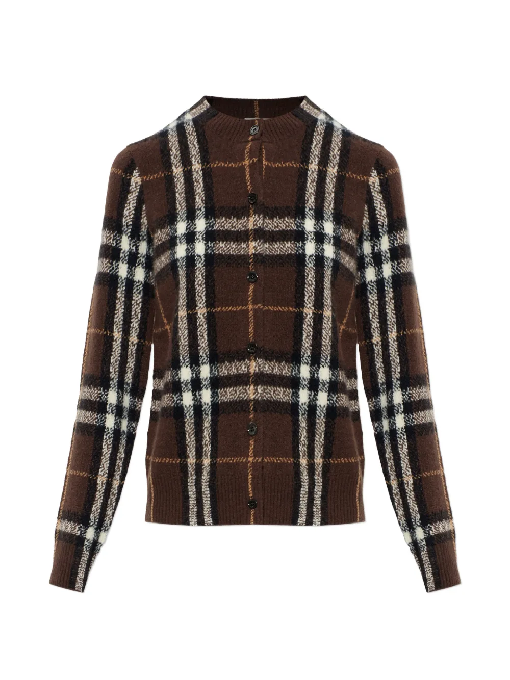 Burberry Check cashmere cardigan - Marrone