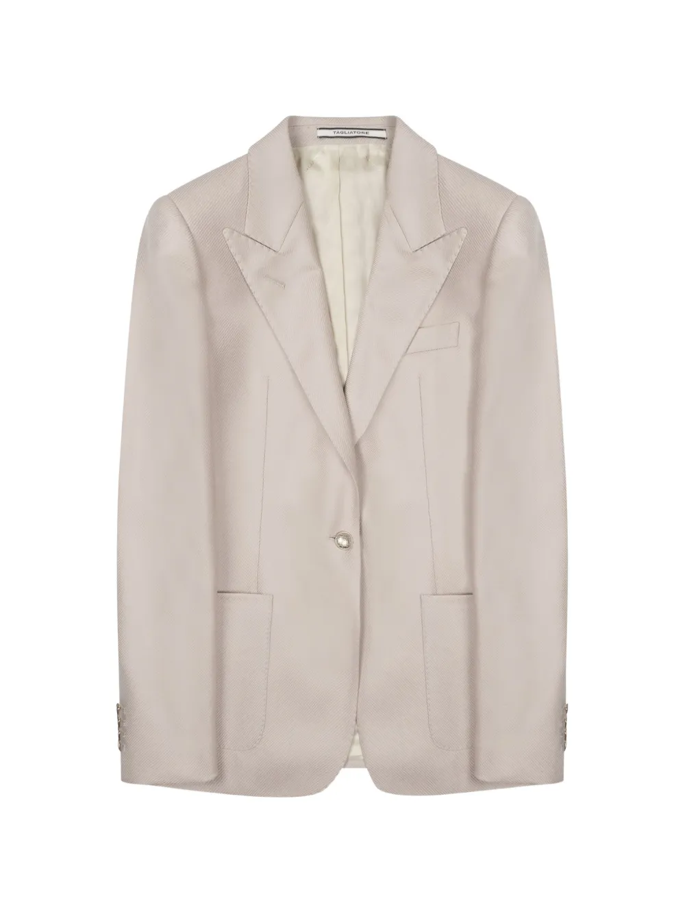 Tagliatore peak-lapel single-breasted blazer - Nude