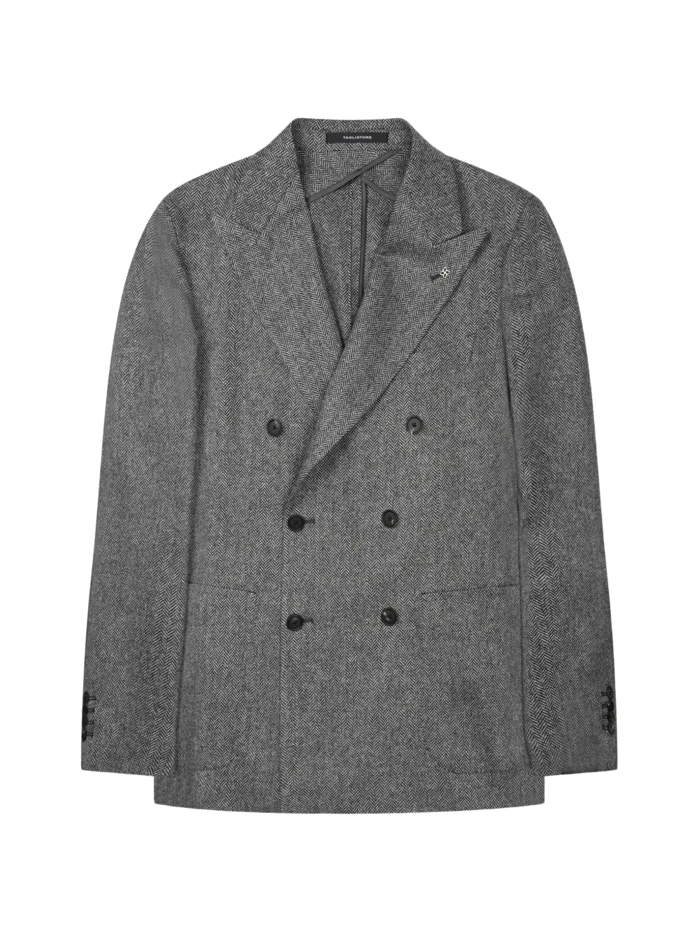 Tagliatore herringbone double-breasted blazer Grijs