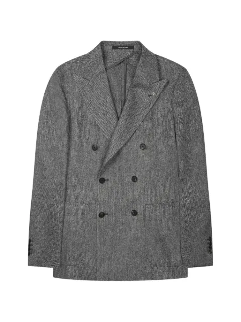 Tagliatore herringbone double-breasted blazer