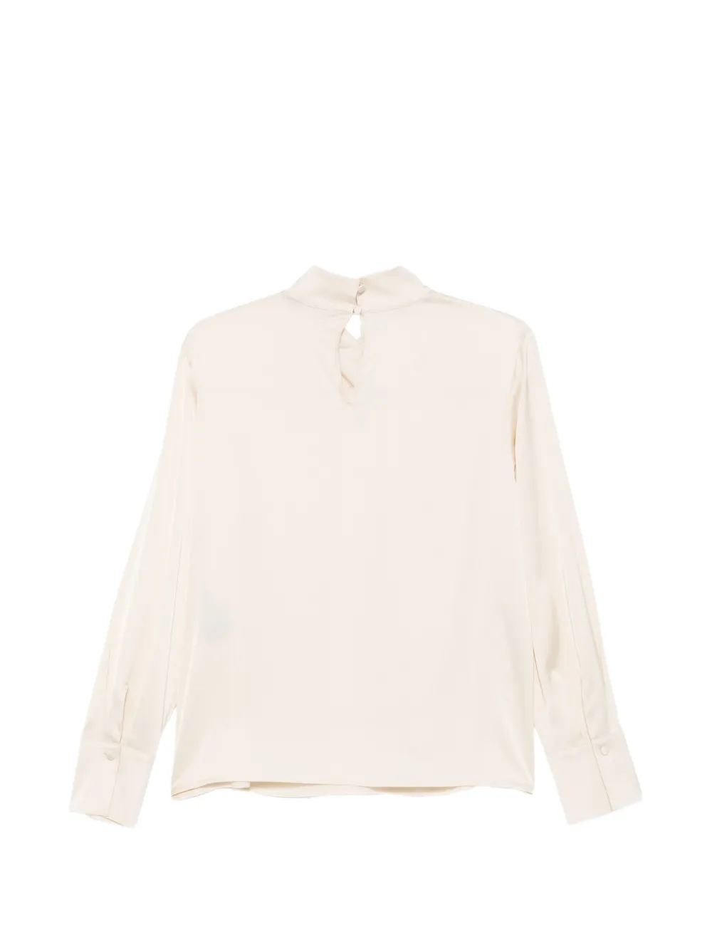 D.Exterior Geplooide blouse Beige
